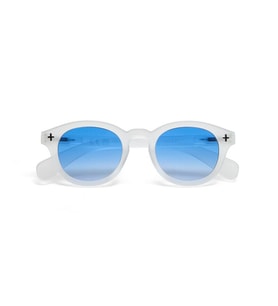 Okkia Milano Unisex Güneş Gözlüğü Transparan Beyaz / Lens: Mavi Gradyan