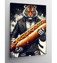 Kanvas Tablo Hotdog Tutan Kaplan