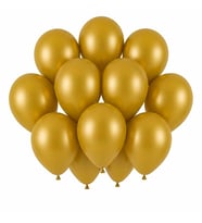 Altın Renk Lateks Pastel Balon (30 cm) - 12 Adet