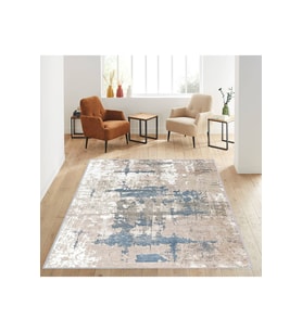 Rovigo Home Dijital Baskı Yıkanabilir Kaymaz Taban Salon Halısı RVG0573 (Bej)