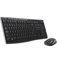 MK270 Kablosuz Klavye Mouse Seti, Tam Boyutlu, Sağ ve Sol Elle Kullanıma Uygun Mouse, 10 m Kullanım Mesafesi, Sıvı Dökülmesine Dayanıklı, Türkçe Q Klavye, Siyah