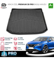 S-Dizayn Nissan Qashqai E-Power 3D Pro Bagaj Havuzu Üst Bagaj 2021 Üzeri A+ Kalite