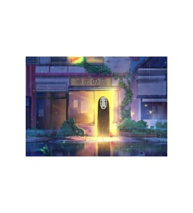 Spirited Away Ruhların Kaçışı Miyazaki Ahşap Tablo