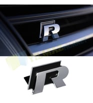 Volkswagen R Metal Ön Panjur Logo Amblem 3D Vidasız Yüksek Kalite
