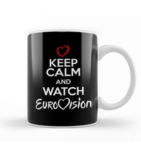 Keep Calm And Watch Eurovision Kupa Bardak Porselen