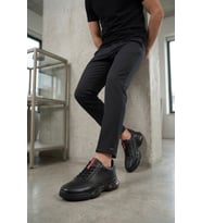 Lufian 111230301 Luke Erkek Hakiki Deri Klasik Sneaker Siyah
