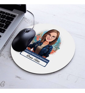 Kişiye Özel Hediye Karikatürlü En İyi Kadın Bilgisayar Programcısı Mousepad