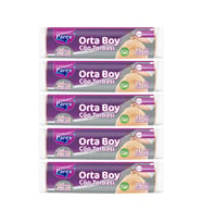 Büzgülü Çöp Torbası Vanilya Kokulu Orta Boy 15'li 55 x 60 cm Beşli Paket
