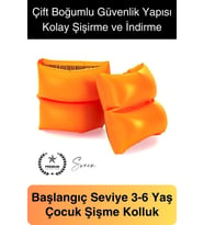 Çift Boğumlu Güvenli 3-6 Yaş Çocuklar İçin Yüzme Kolluk Deniz Havuz Şişme Kolluğu Yüzücü Hava Odalı