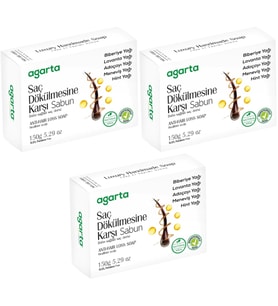 Agarta El Yapımı Doğal Sabun 150GR Saç Dökülmesine Karşı (3 Lü Set)