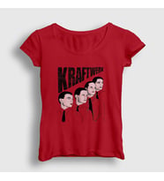 Presmono Kadın Kırmızı Band Kraftwerk T-Shirt 445797tt