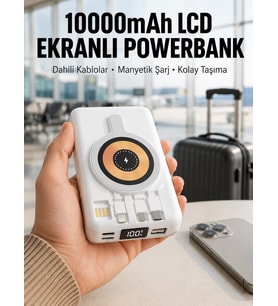 Northcity Manyetik Powerbank LCD Ekranlı Yeni Nesil Hızlı Şarj