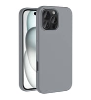 iPhone 16 Pro Kılıf Magsafe Şarj Özellikli Sıvı Teknolojili Silinebilir Sert Kivi Kılıf (Gri)