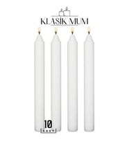 ModaCar 10 Adet Klasik Mum Seti