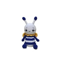 Saks Mavisi Miniş Arı Uyku Arkadaşı Amigurumi Organik Oyuncak