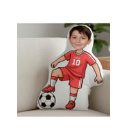Kişiye Özel Fotoğraflı Şekilli Futbol Çocuk Yastık