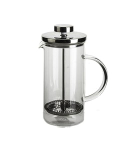 French Press Silver Gümüş Renk 350ml Cam Tekli Çay Kahve Demleme Sofra Mutfak Ürünü