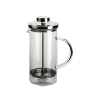 French Press Silver Gümüş Renk 350ml Cam Tekli Çay Kahve Demleme Sofra Mutfak Ürünü