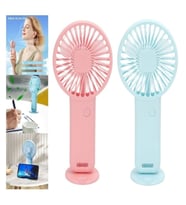 2 ADET MİNİ FAN,TELEFON TUTUCU,PORTATİF EL VANTİLATÖRÜ PEMBE,MAVİ  9,3x19cm