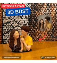MakinaFleo Kişiye Özel 2 Kişilik Büst Figürü (8cm)