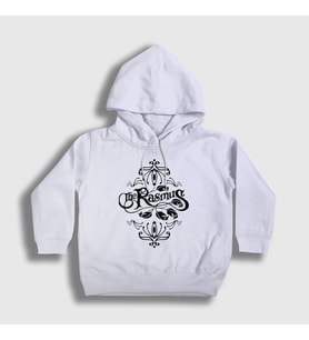 Presmono Unisex Çocuk Beyaz Logo The Rasmus Kapüşonlu Sweatshirt 550058tt (Beyaz)