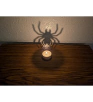 Cadılar Bayramı Minik Led Mumluk 12CM Örümcek