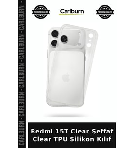 Redmi 15T Clear Şeffaf Clear TPU Silikon Kılıf Cihaz Kılıfı Telefon Kapağı Cep Silikonu