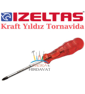 İzeltaş Yıldız Uçlu Tornavida 4.5x80 Kraft Serisi