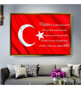 Altın Çerçeveli dekoratif tablo l1934 (Gold)