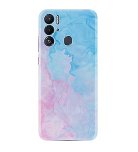 Tecno Pova Neo Kılıf Resimli Desenli Baskılı Silikon Pink Blue Abstract 1385