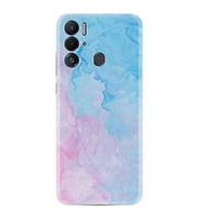 Tecno Pova Neo Kılıf Resimli Desenli Baskılı Silikon Pink Blue Abstract 1385