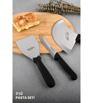 Şık 3 Parça Pasta Bıçak Seti, Pratik ve Kullanışlı Tasarım