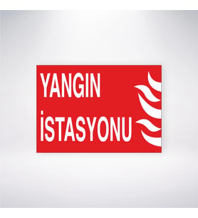 Yangın İstasyonu 21x28 Arkası Yapışkanlı Levha