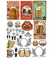 Retro Bira Sticker Set 20 Parça Telefon, Tablet, Defter, Laptop Sticker
