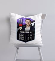 BK Gift Kişiye Özel Futbolcu Kartı Tasarımlı Kırlent Yastık-9