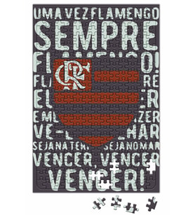 Sempre Flamengo Cinza Chumbo Puzzle 240 Parça Yapboz