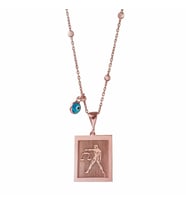 925 Ayar Gümüş Kova Burcu Kolye (Gold)