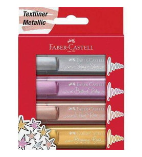 Faber Castell Fosforlu Kalem 46 Metalik 4'lü Karton
