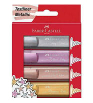 Faber Castell Fosforlu Kalem 46 Metalik 4'lü Karton