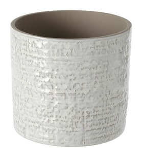 Seramik Saksı, Beyaz, 12 cm