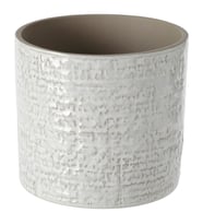 Seramik Saksı, Beyaz, 12 cm