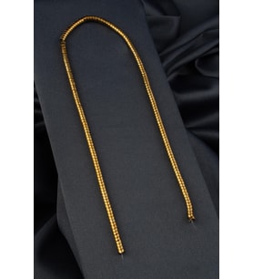 Hematit Doğal Taş Parlak Gold Rondela Kesim 4x2mm Dizi [AA]