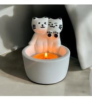 Isınan Sevgililer Tealight Mumluk