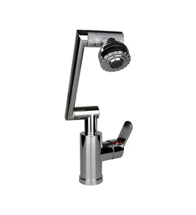 KROM RENKLİ SERT PLASTİK - 1080 DERECE DÖNEBİLEN ÇOK FONKSİYONLU MUSLUK BATARYA KTX-3309 (5680)