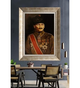 Gümüş Çerçeveli Atatürk Tablo za413