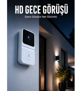 Beyaz Akıllı Güvenlik Kapı Zili Telefon Kontrollü Wi-fi Görüntülü Kapı Zili