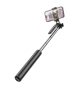 K19 1.57M Broadcast Holder Selfie Çubuğu Siyah, Uzun Çekimli Kullanım