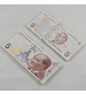 Geçersiz Şaka Düğün Parası Sahte Para 100 Adet Oyun Parası Türk Lirası 5 TL