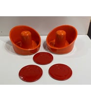 Air Hockey Tokaç 2 Adet + Disk 3 Adet Set Havalı Hokey Yedek Parça