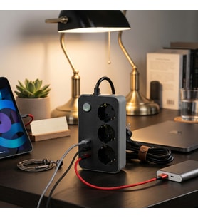 Akım Korumalı 3 Prizli 3 USB Girişli Uzatma Kablosu